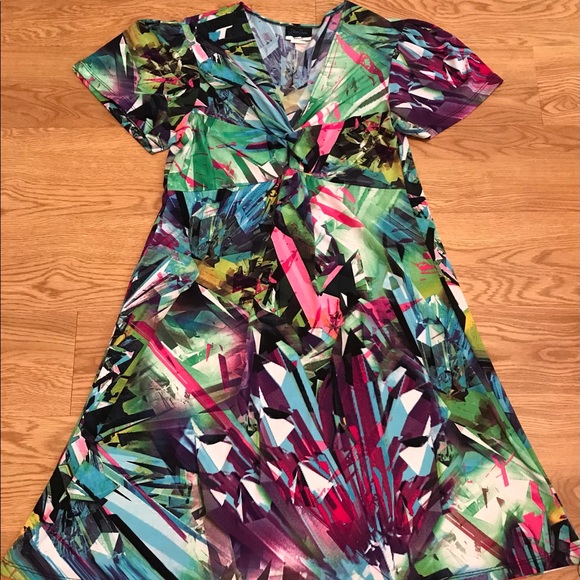 Dream Dance Dress, a Boutique Line Made in U.S.A. Comes in a Color Splash Design - Picture 2 of 11